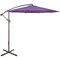 Northlight 10ft Offset Outdoor Patio Umbrella with Hand Crank, Purple